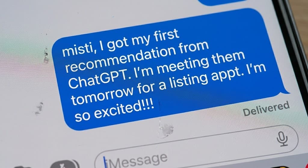 Agent texts Misti after first ChatGPT referral